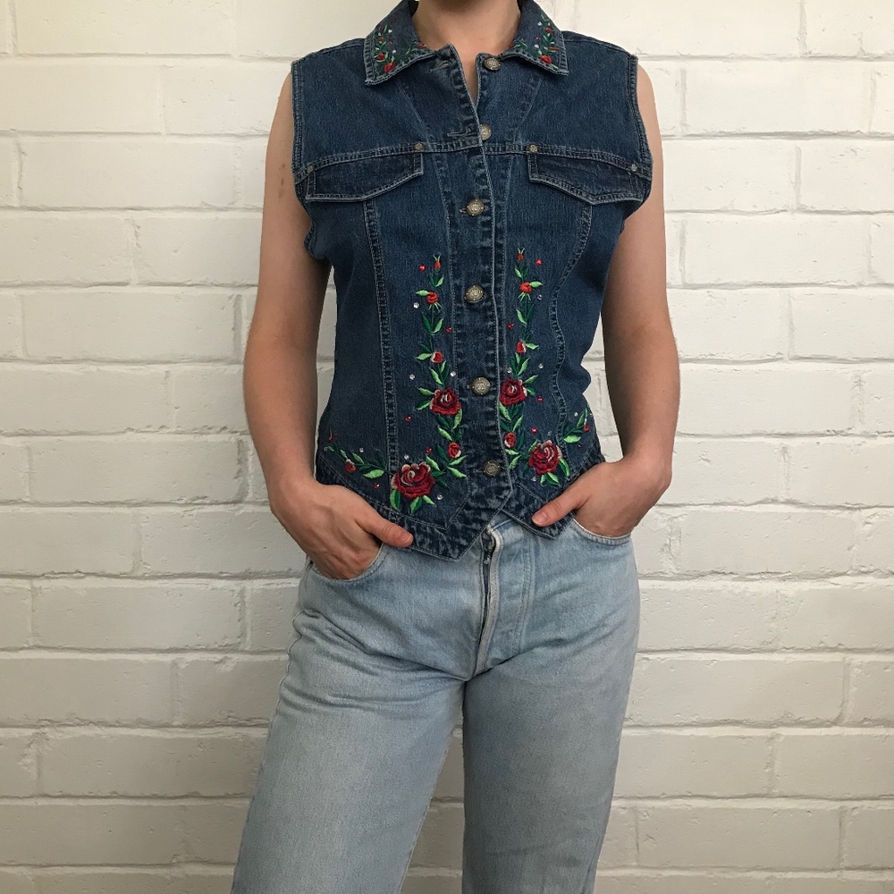 Bill Blass Jeans Denim Vest